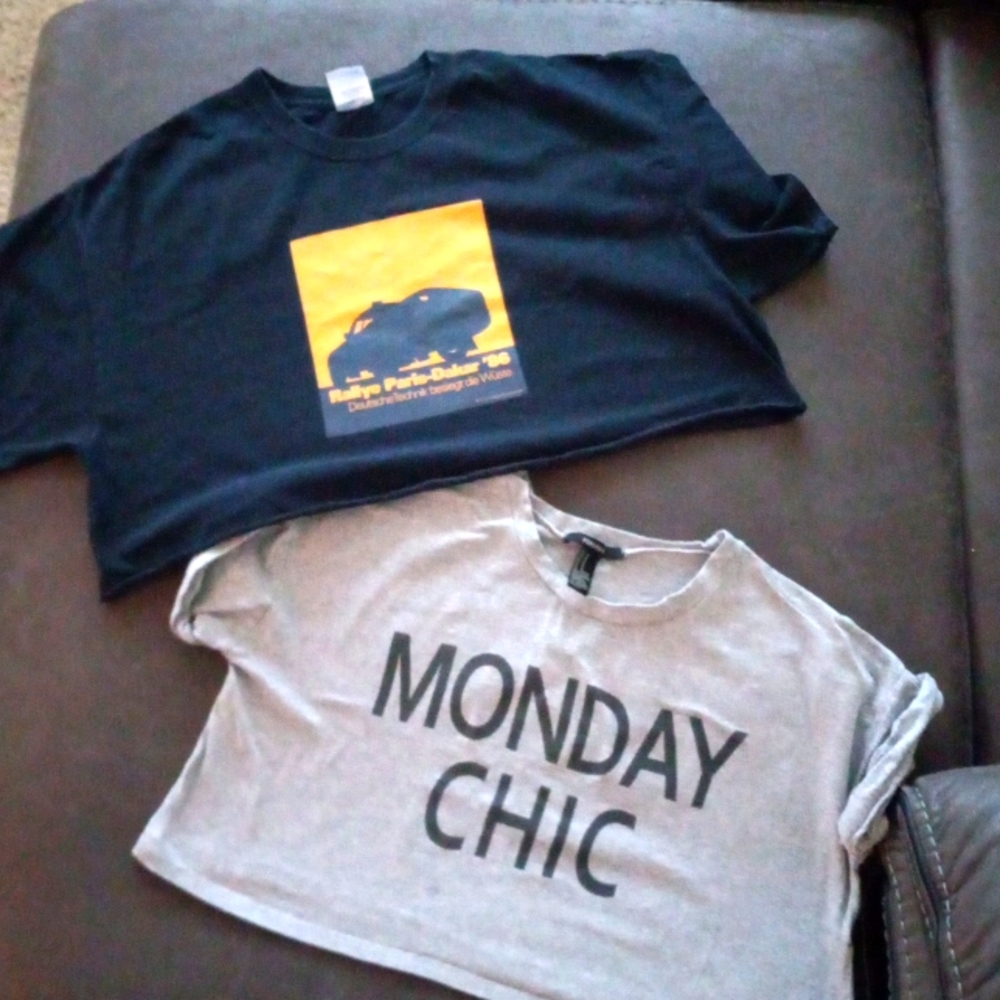 Bundle of two crop tops size medium and xl